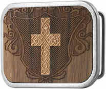 Celtic Cross in Brown Wood background